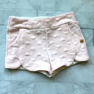 Lili Gaufrette Jacquard Knit Pink Heart Shorts